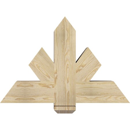 Ekena Millwork Kennewick Rough Sawn Timber Gable Bracket, Douglas Fir, 36"W x 24"H x 6"D x 6"F, 16/12 Pitch GBW036X24X0606KEN00RDF
